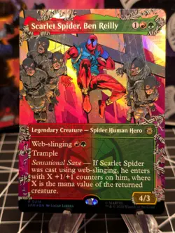 FOIL Scarlet Spider, Ben Reilly (Borderless) Marvel's Spider-Man NM - Image 1