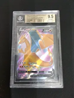 2020 POKEMON SWORD & SHIELD CHAMPIONS PATH #SWSH050 CHARIZARD V BGS 9.5 - Image 1
