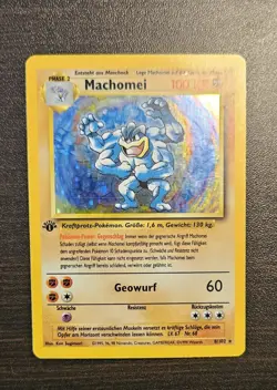 Machomei First Edition - Base Set 8/102 - Vintage Holo - Deutsch Pokemon TCG - Image 1