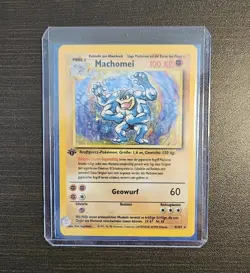 Machomei First Edition - Base Set 8/102 - Vintage Holo - Deutsch Pokemon TCG - Image 2