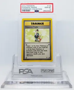 POKEMON LEGENDARY COLLECTION POKEMON TRADER TRAINER #103 PSA 10 GEM MINT #* - Image 1