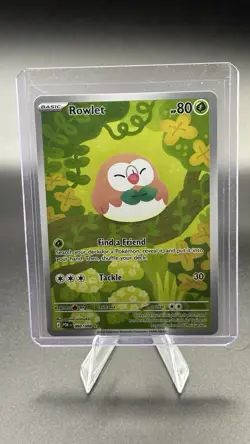 Pokemon Rowlet Illustration Rare Full Art Near Mint Perfect Order 090/088 - Image 1