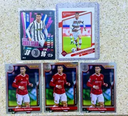 Cristiano Ronaldo Lot of 5 cards Topps Merlin Chrome + Panini LOOK!!! - Image 1