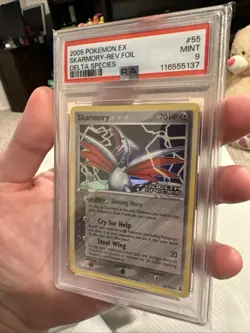 Pokemon Skarmory PSA 9 Reverse Foil 2005 Pokemon EX Delta Species MINT #55 - Image 2