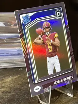2024 Panini Donruss Optic - Rated Rookie Jayden Daniels #248 Holo Prizm (RC) NM+ - Image 3