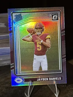2024 Panini Donruss Optic - Rated Rookie Jayden Daniels #248 Holo Prizm (RC) NM+ - Image 4