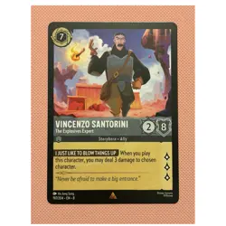Disney Lorcana Vincenzo Santorini Rare Card 197/204 Regular - Image 1