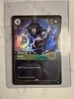 Riftbound Ahri FOIL Convention Exclusive Promo Card League of Legends TCG NM - Image 1