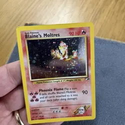 Pokemon TCG Blaine's Moltres Gym Heroes Holo Card 1/132 - Double Swirl 🔥🔥 - Image 4
