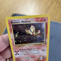 Pokemon TCG Blaine's Moltres Gym Heroes Holo Card 1/132 - Double Swirl 🔥🔥 - Image 5