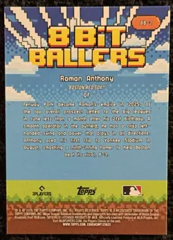 Roman Anthony 8 Bit RC 2026 Topps Series 1 Celebration 8B-7 Red Sox - Image 2