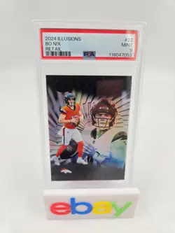 2024 Panini Illusions - Bo Nix #22 Retail (RC) PSA 9 MINT DENVER BRONCOS - Image 1