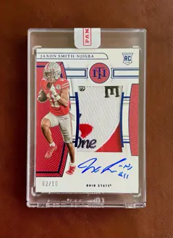 JAXON SMITH-NJIGBA 2023 National Treasures Collegiate Autograph Patch RC /10 - Image 1