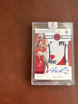 JAXON SMITH-NJIGBA 2023 National Treasures Collegiate Autograph Patch RC /10 - Image 2