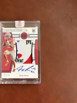 JAXON SMITH-NJIGBA 2023 National Treasures Collegiate Autograph Patch RC /10 - Image 3