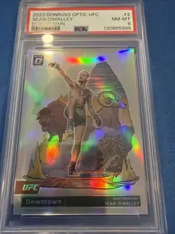 🔥 Sean O’Malley 2023 Donruss Optic UFC Downtown Case Hit! PSA 8🔥 - Image 1