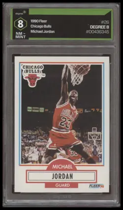 1990 Fleer Michael Jordan #26 — Degree Grading NM/Mint 8 — Chicago Bulls - Image 1
