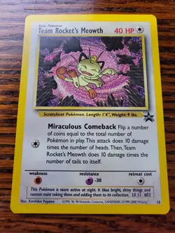 NM Team Rocket's Meowth 18/53 Wotc Promo Regular - Image 1