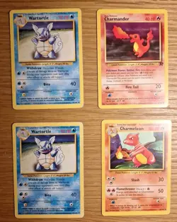 Pokemon Card Wotc 4 Card Bundle - Wartortle, Charmander, Charmeleon - Image 1