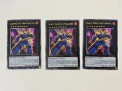 Yugioh - Coach King Giantrainer x 3 - 1st Edition QCR NM - Free Holo Card - Image 1