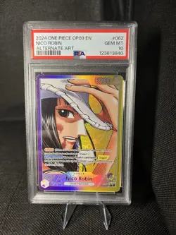 One Piece Card Game TCG Nico Robin OP09-062 Alt Art Leader PSA 10 - Image 1