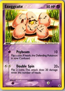 Exeggcute 33/112 Uncommon FireRed & LeafGreen LP Pokemon Card - Image 1