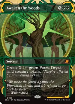 MTG Awaken the Woods FOIL NM Strixhaven Archive SOA #0049 Mythic - Image 3
