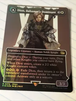 Dion, Bahamut's Dominant (Borderless) Final Fantasy Foil - Image 1
