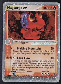 Pokemon Card Magcargo ex Holo Ultra Rare 95/97 EX Dragon Vintage - Image 1