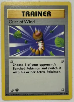 Pokemon TCG | Gust of Wind 93/102 | Base Set 1st Edition | LP - Image 1