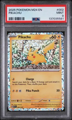 2025 POKEMON M24 EN-MCDONALD'S COLL #002 PIKACHU PSA 9 - Image 1