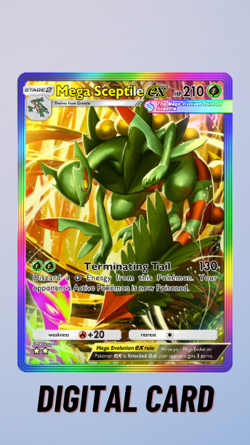 Mega Sceptile EX Rainbow Pulsing Aura Pokemon TCG Pocket 2 Star ⭐⭐ (English) - Image 1
