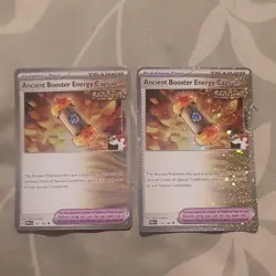Pokemon Ancient Booster Energy Capsule Lot (2x) PAL 159/182 Prize Pack Holo - Image 1