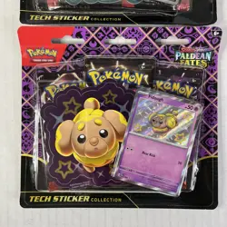 LOT 2X Pokemon Paldean Fates Tech Sticker Collection 3 Packs Maschiff + Fidough - Image 3