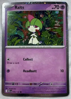Pokemon TCG Mega Evolutions Ralts Cosmos Holo #58/132 - Image 1