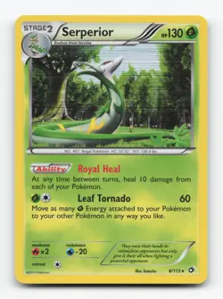 Pokemon TCG - Serperior 8/113 Lightly Played Holo Holo Rare Legendary Treasures - Image 1