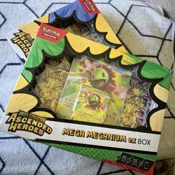 Pokemon TCG - Mega Evolution Ascended Heroes Meganium Mega EX Box New and Sealed - Image 1