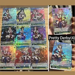 9×Pretty Derby Doujin Card Uma Musume 4 of 14 Goddess Waifu Custom Textured DIY - Image 1