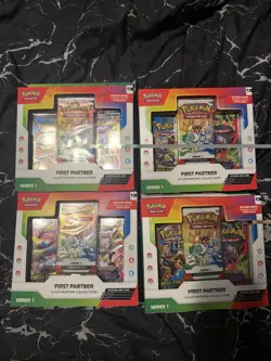 Pokemon TCG First Partner Illustration Collection Series 1 Box Lot of 4 Boxes - Image 1