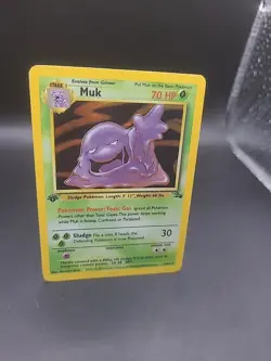 Muk 1st Edition Holo Rare Fossil 13/62 WOTC Vintage Pokemon HP - Image 2