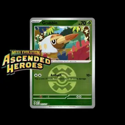 Pokemon TCG Grubbin 017/217 Ascended Heroes Quick Ball Reverse Holo NM - Image 1