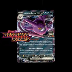 Pokemon TCG Team Rocket's Crobat ex 122/182 Destined Rivals Double Rare NM - Image 1