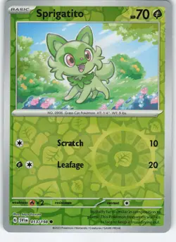 Sprigatito 013/198 Reverse Holo SV01: Scarlet & Violet Base Set NM Pokemon - Image 1