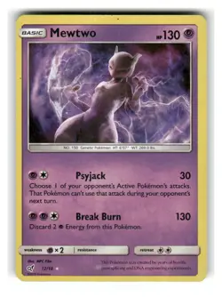 Mewtwo 12/12 Ultra Rare Detective Pikachu Holo Lightly Played - Image 1