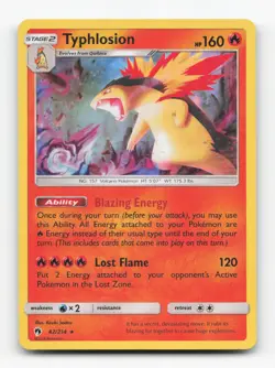 Pokemon TCG - Typhlosion 42/214 Lightly Played Holo Rare Lost Thunder - Image 1