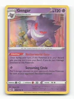Pokemon TCG - Gengar 066/196 Lightly Played Holo Rare Lost Origin - Image 1