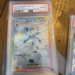 Pokemon Prismatic Evolutions Glaceon EX 150/131 Special Illustration Rare PSA 10 - Image 1