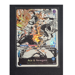 2025 One Piece ST22-001 Ace & Newgate Black & White Alt Art Leader NM English - Image 1