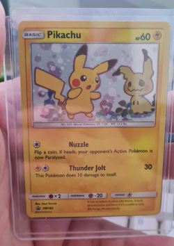 Pokemon Pikachu TCG Sun Moon Black Star Promo Holo Card SM162 - EX Condition - Image 1