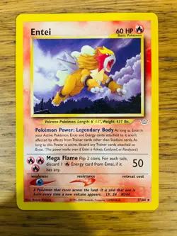 Entei (17/64) Rare Neo Revelation Set Pokemon Card! FREE P&P! - Image 2